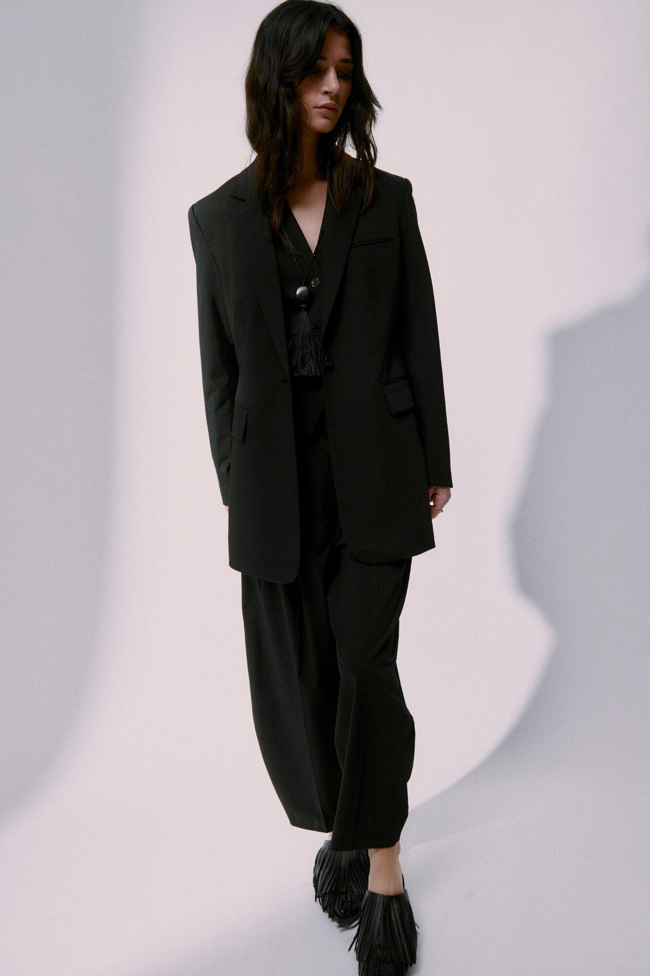 Elton Classic Gab blazer - sort